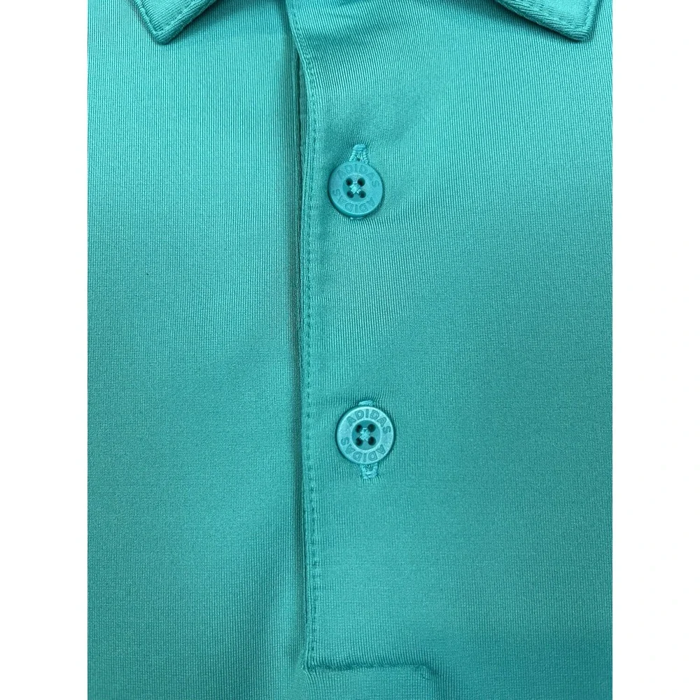 Adidas Polo 2XL Green Ultimate 365 Performance 3-Button Side Slit Golf Shirt